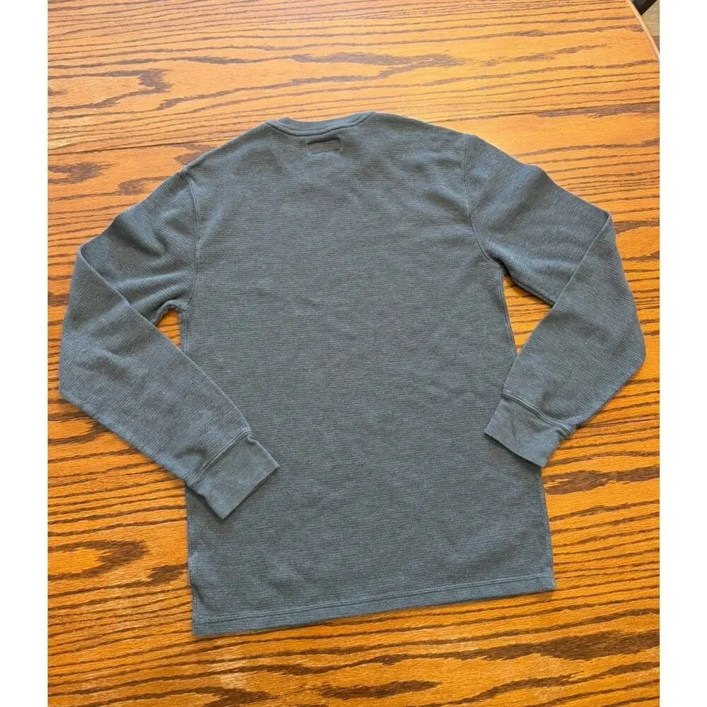 POLO RALPH LAUREN Thermal T-Shirt Men's M Gray Long Sleeve Crew Neck